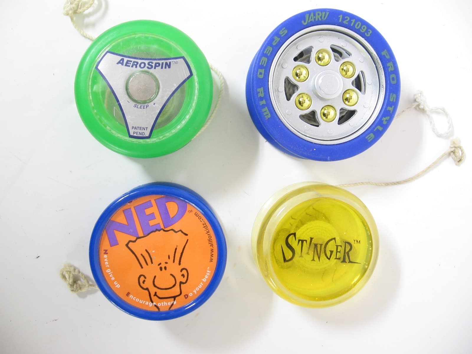 Set of 4 Yo-yo AeroSpin, Ned, Stinger, Jaru Speed Rim Pro Style