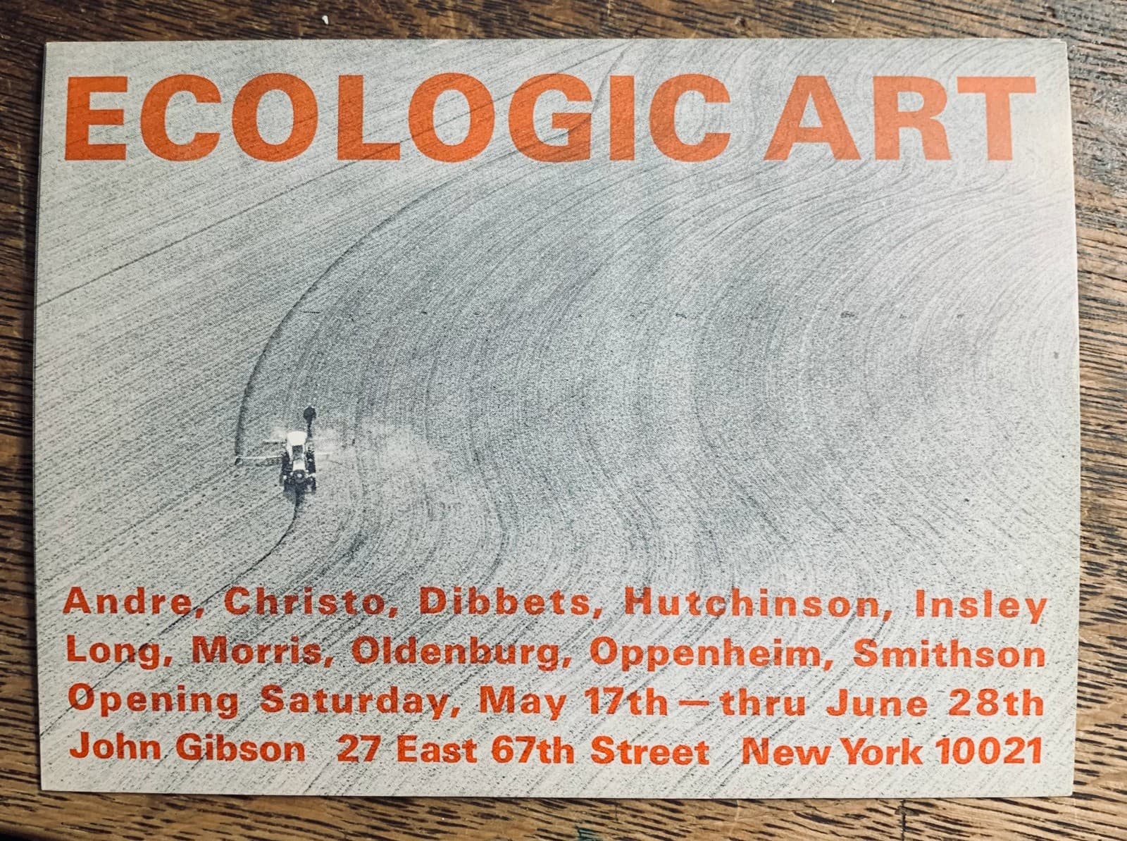 "Ecologic Art" announcement 1966