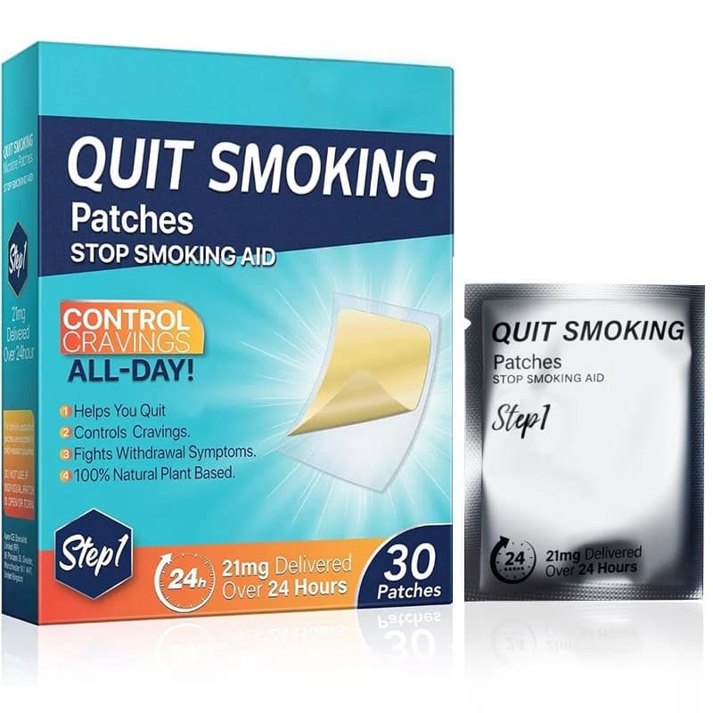 Quit Smoking Nicotine Patches, 30 Patches, 21mg Step 1 Stop Smoking Aids Patches