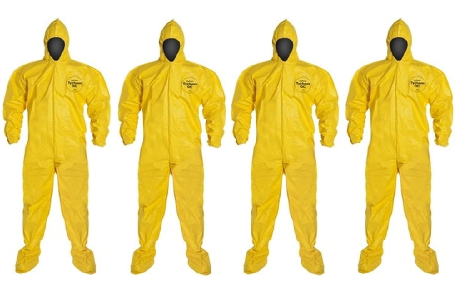 4 PK - New low price ever! DUPONT Coveralls Tychem® 2000 Yellow Taped Seam QC122