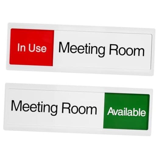 Practical Meeting Room Door Sign - In Use and Available Indicator - Sliding