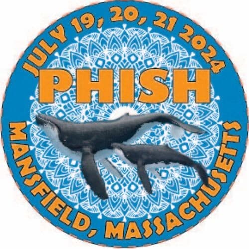Phish BLUE Decal printed ONLY for Mansfield, MA 7-19/20/21-2024 NOT Albany NY