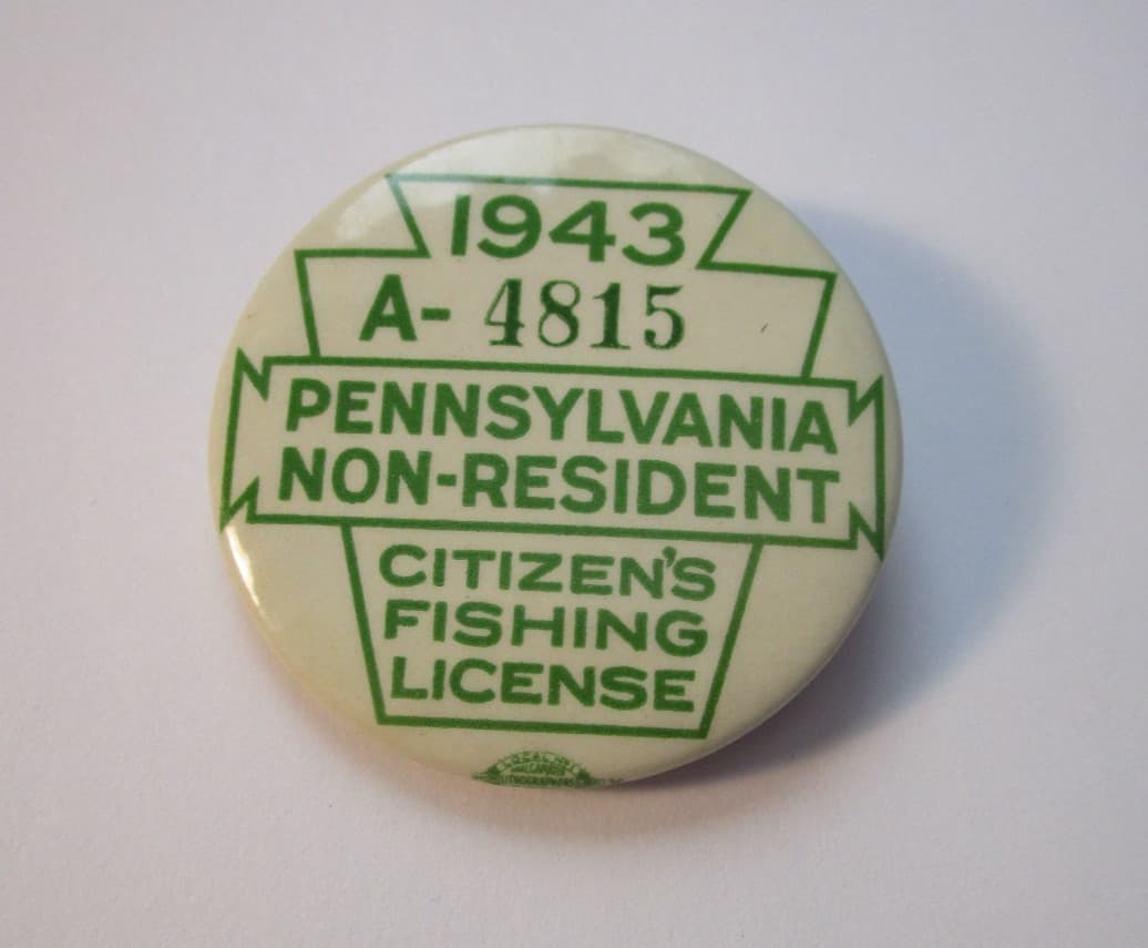 1943 PENNSYLVANIA NON-RESIDENT CITIZEN'S FISHING LICENSE