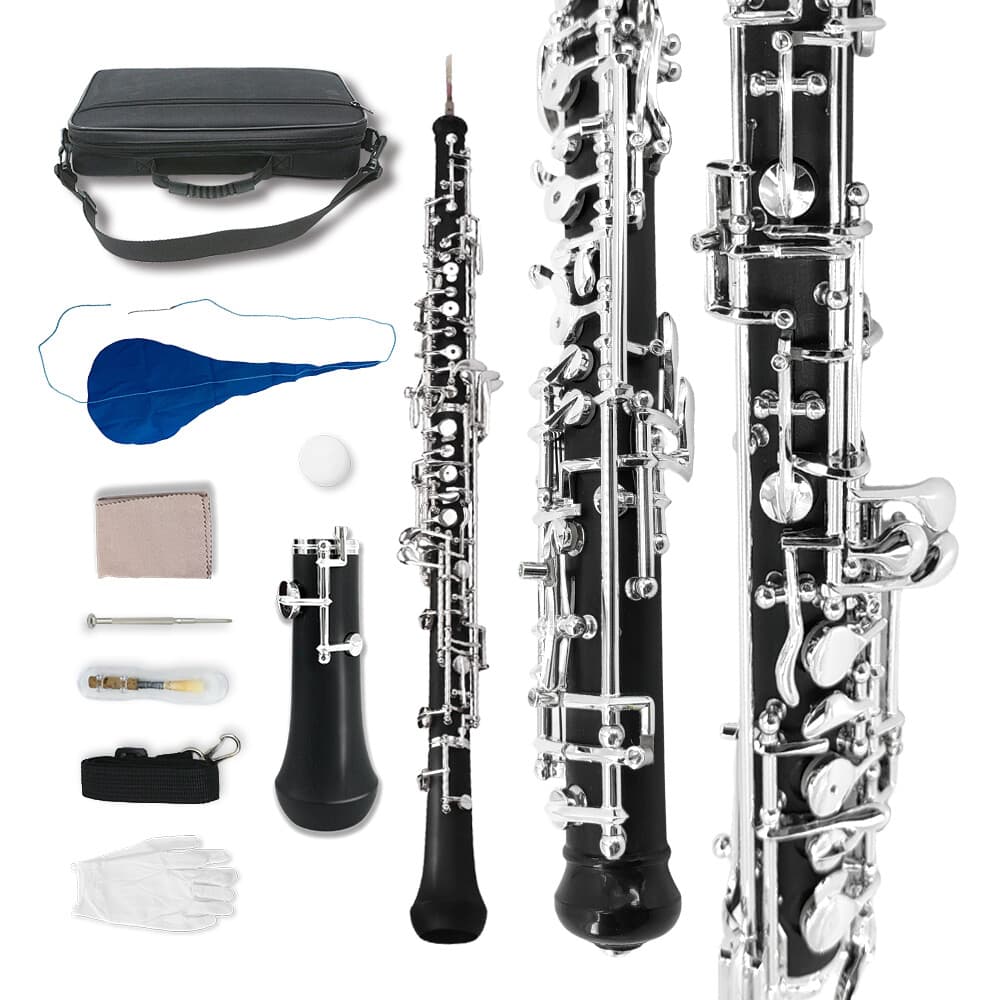 Professional Oboe Ebonite C Key Left F Resonance Semi-Automatic Woodwind