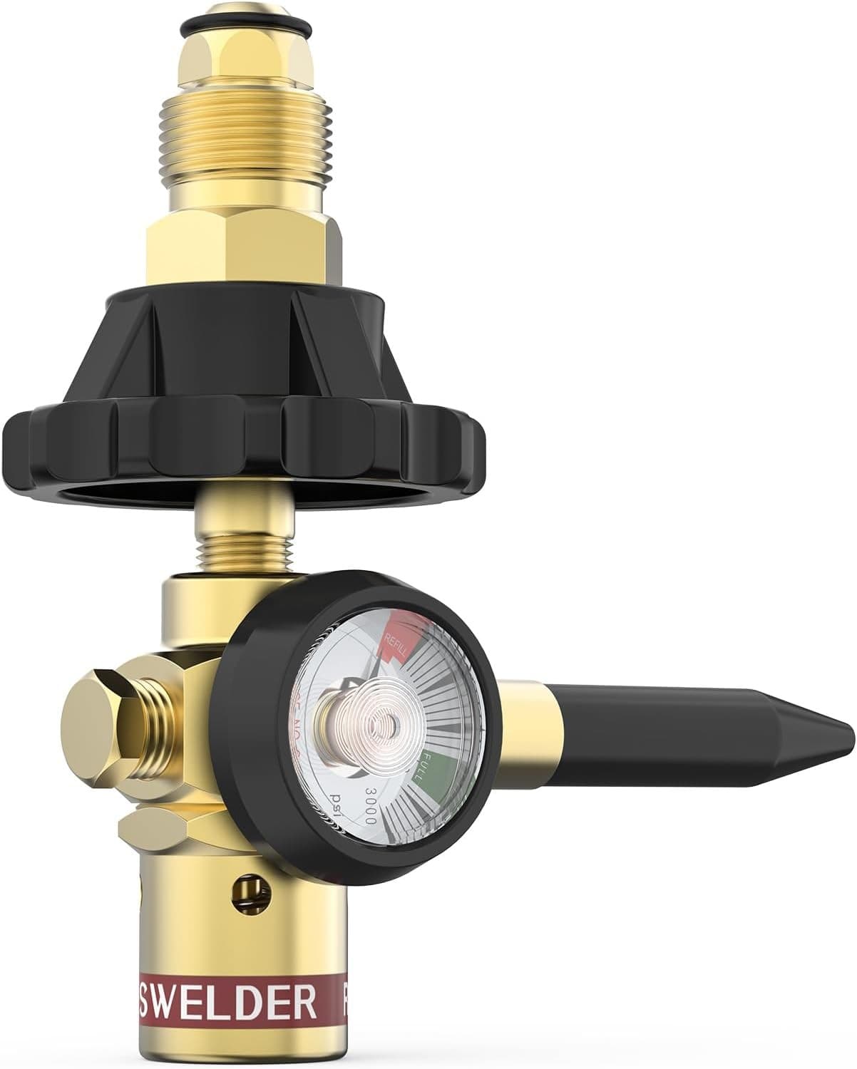 Balloon Inflator Regulator 0-3000 PSI, Helium Filler Gauge for CGA580 Tank Valve