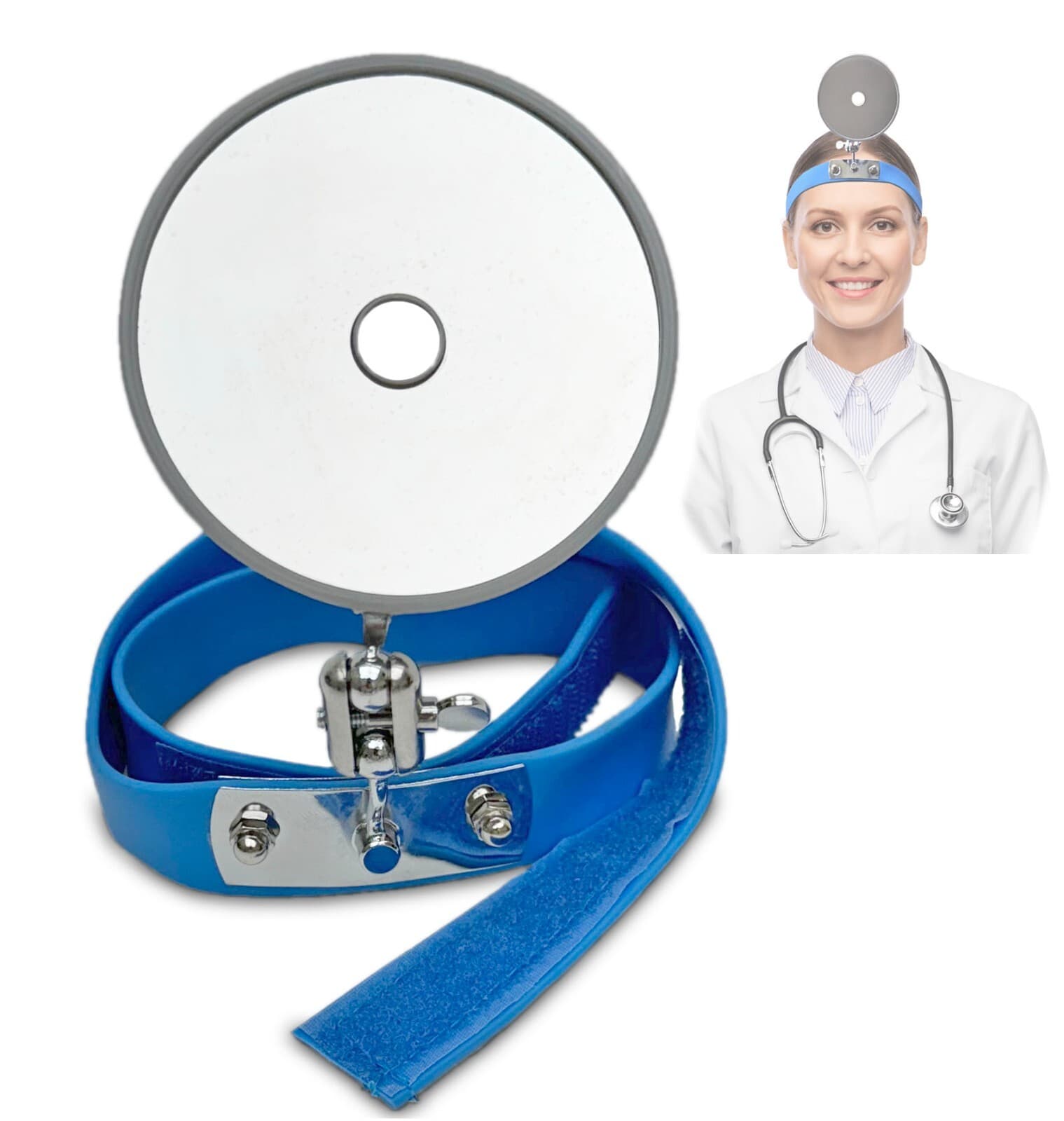 Realistic Dr. Head Mirror for Doctor Costume, Dr Head Mirror One Size Fits Most