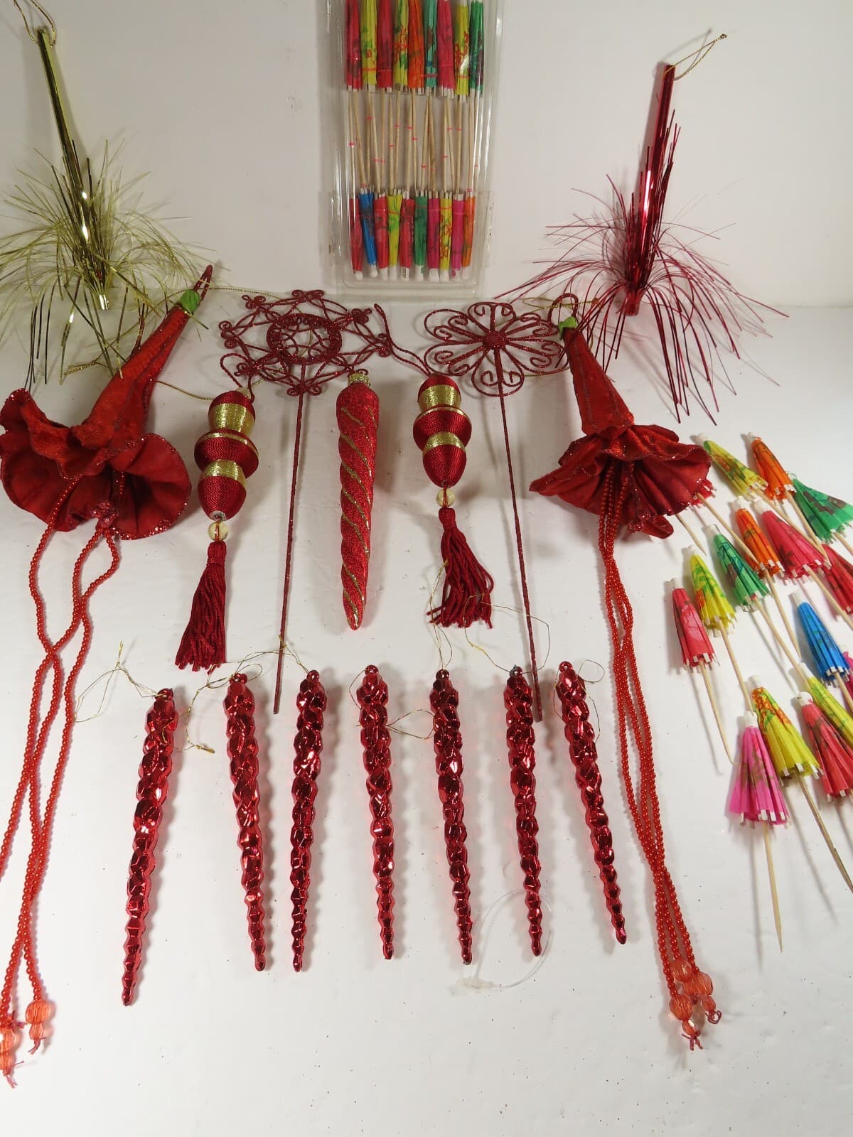 Chinese New Year Ornaments Christmas Lunar 16 Lot Mixed Vintage C5940