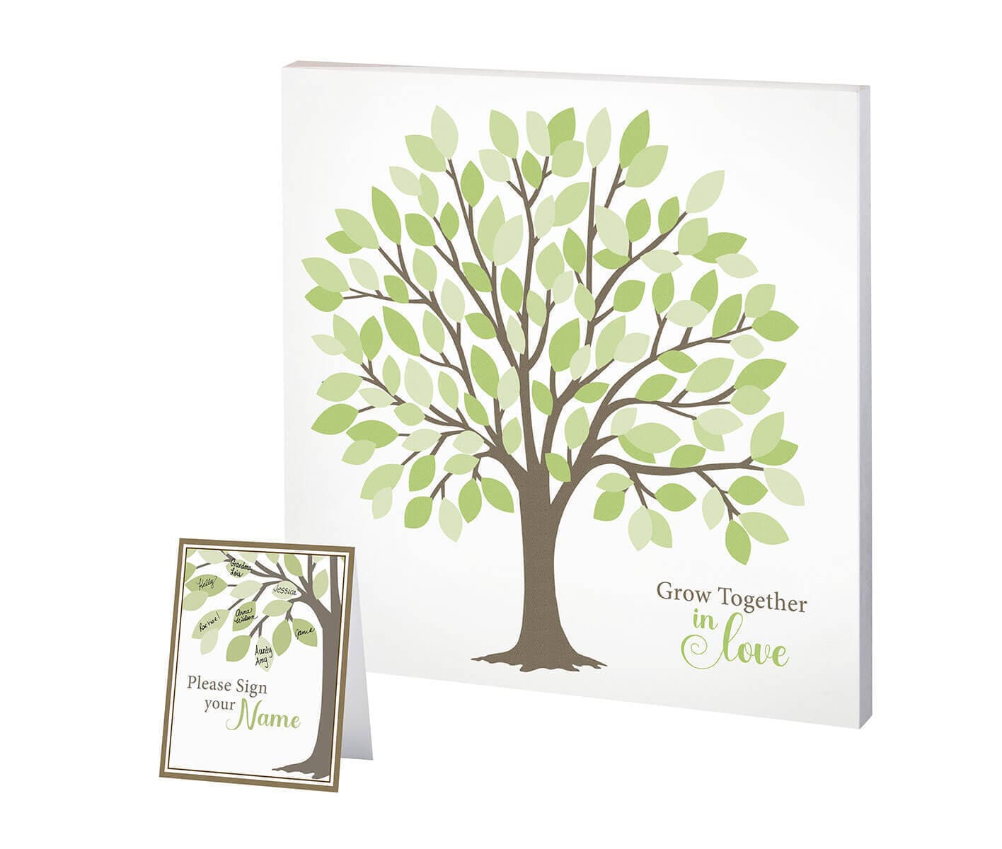 Wedding Tree Guest Book Alternative Signing Tree with Green Leaves