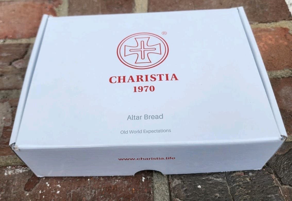 CHARISTIA 1970 Altar Bread 1 3/8" Whole Wheat Cross Design Box of 1000 Communion