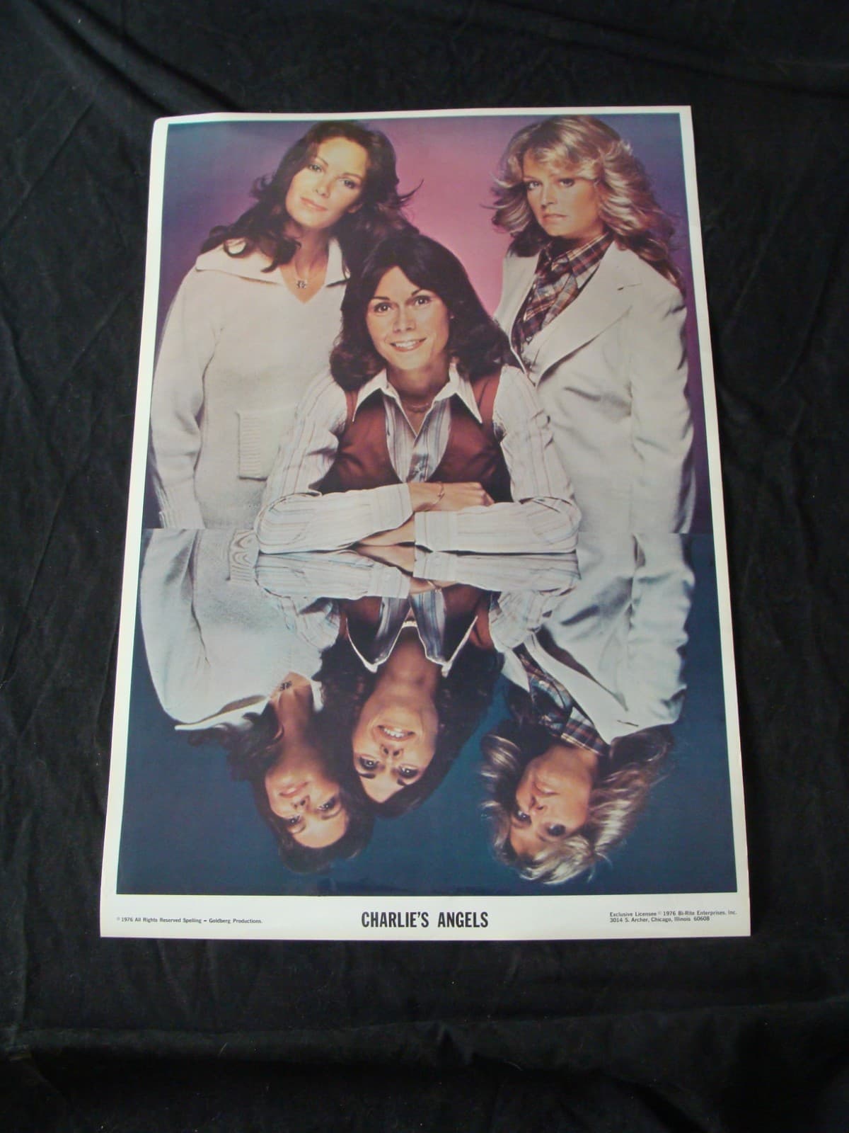 CHARLIES ANGELS poster FARRAH FAWCETT original 1976 23x35 commercially produced