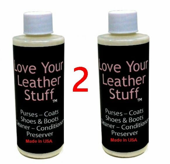 (2) Love Your Leather 4oz Cleaner Conditioner & Polish Boot & Shoes Coats Sofas