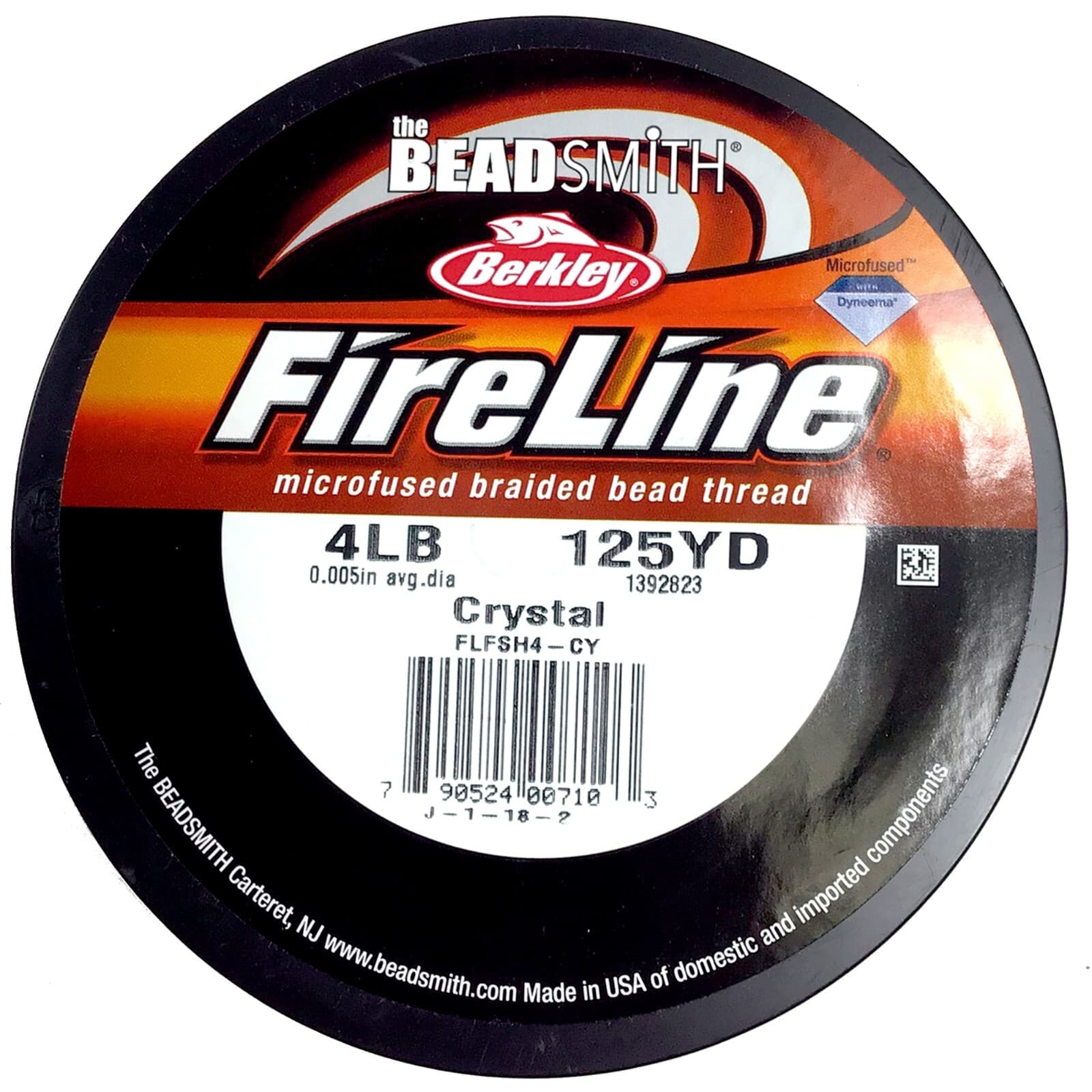 FireLine Beading Thread 4LB Crystal Smoke Black Beadsmith 15YD 50 125 yard/spool