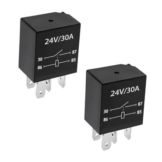 2 PCS 4 Pin Car Starter Relay, 24V 30A Multi-Purpose Automotive Relays, 2PCS