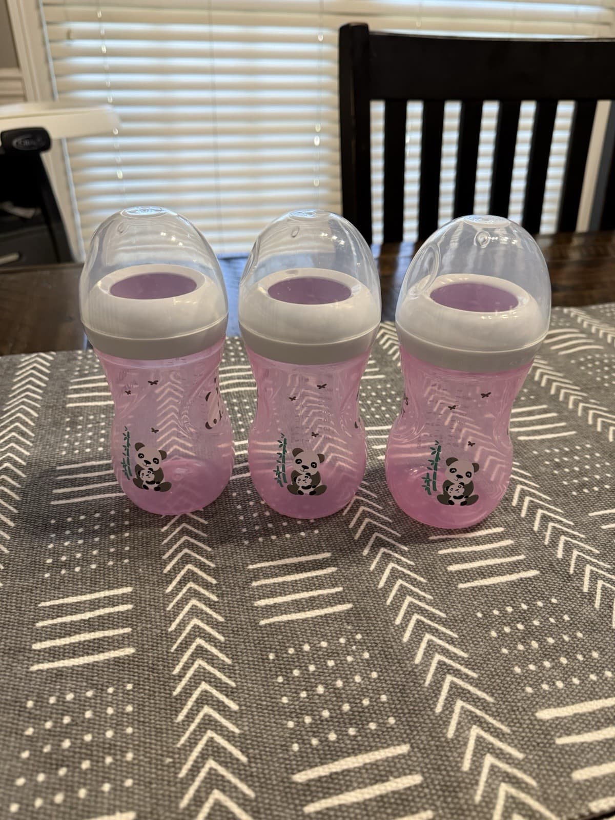 6 Philips Avent Natural Baby Bottle’s 9 Oz -Pink Panda Design