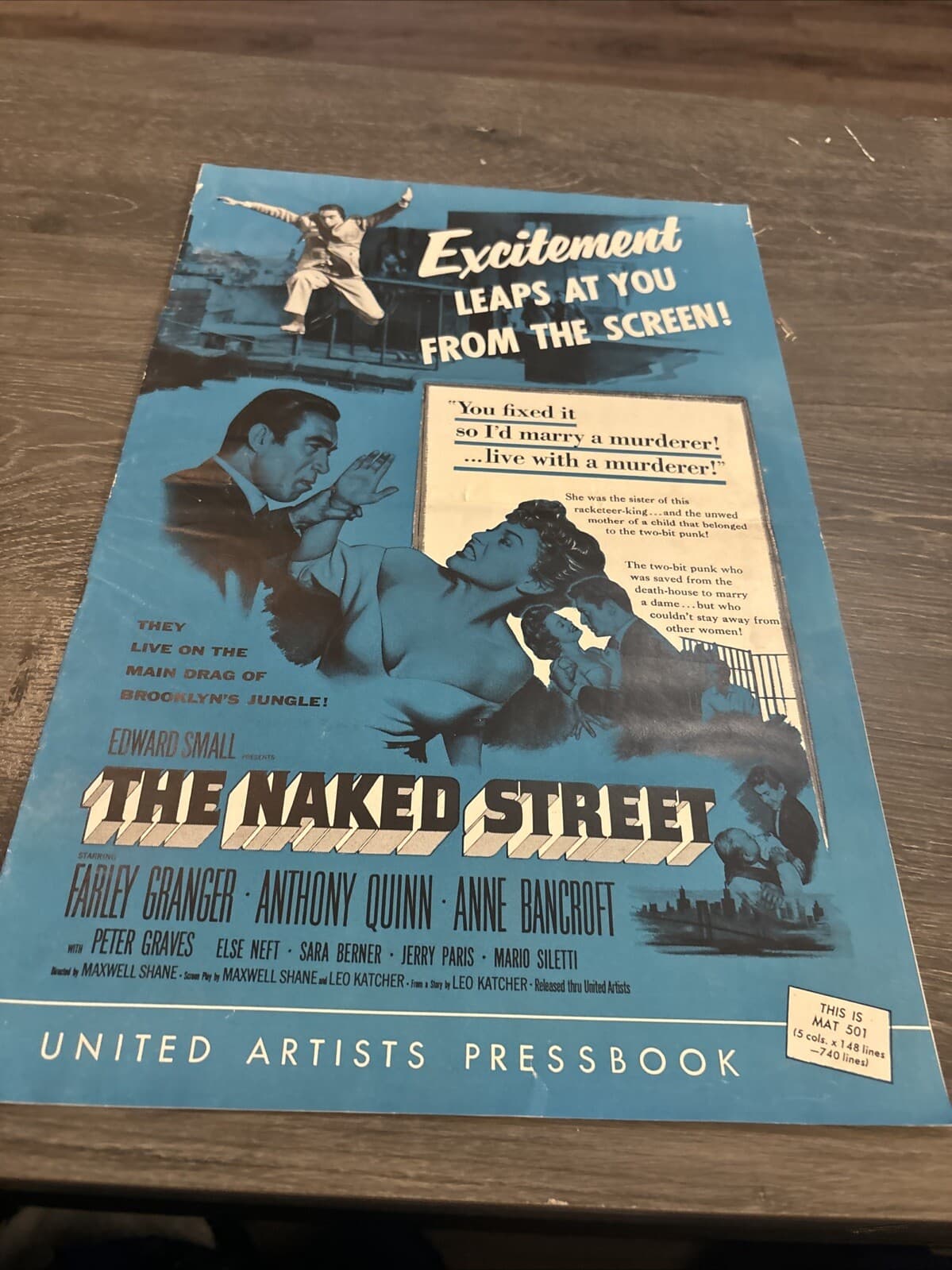 1955 The Naked Street Pressbook (A)