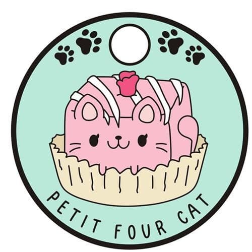 56871 - Petit Four Cute Cat pathtag (geocoin alt) geocaching swag