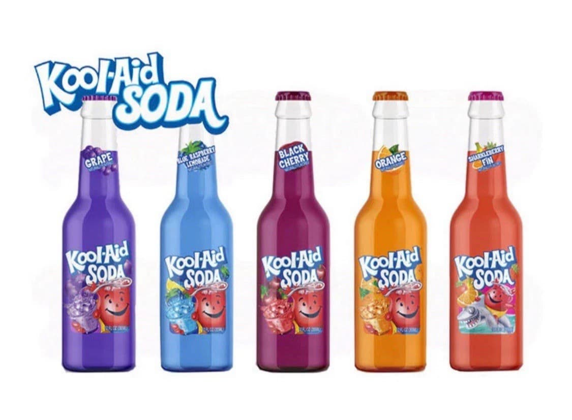 5 PACK! NEW! LIMITED STOCK! Kool Aid Soda, Variety, FREE SHIPPING! HURRY!