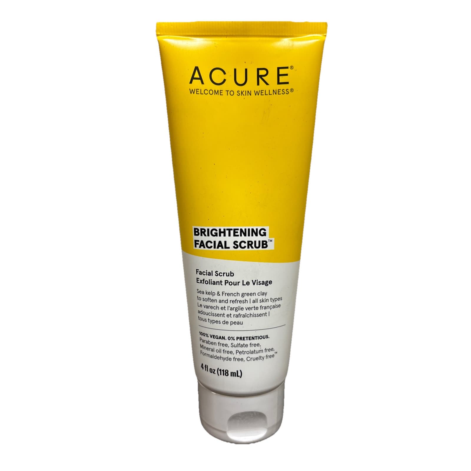 Acure Organics Brilliantly Brightening Facial Scrub 4 fl oz 118 ml Cruelty-Free,