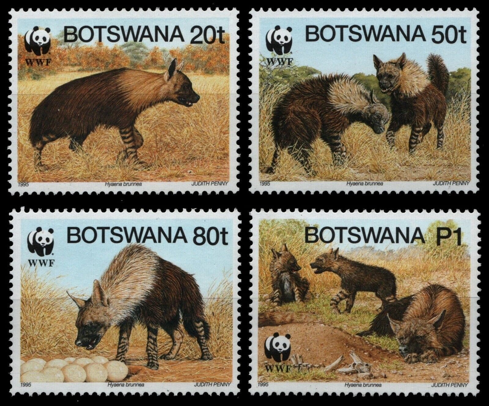 Botswana 1995 - Mi No. 586-589 ** - MNH - Wildlife / Wild animals