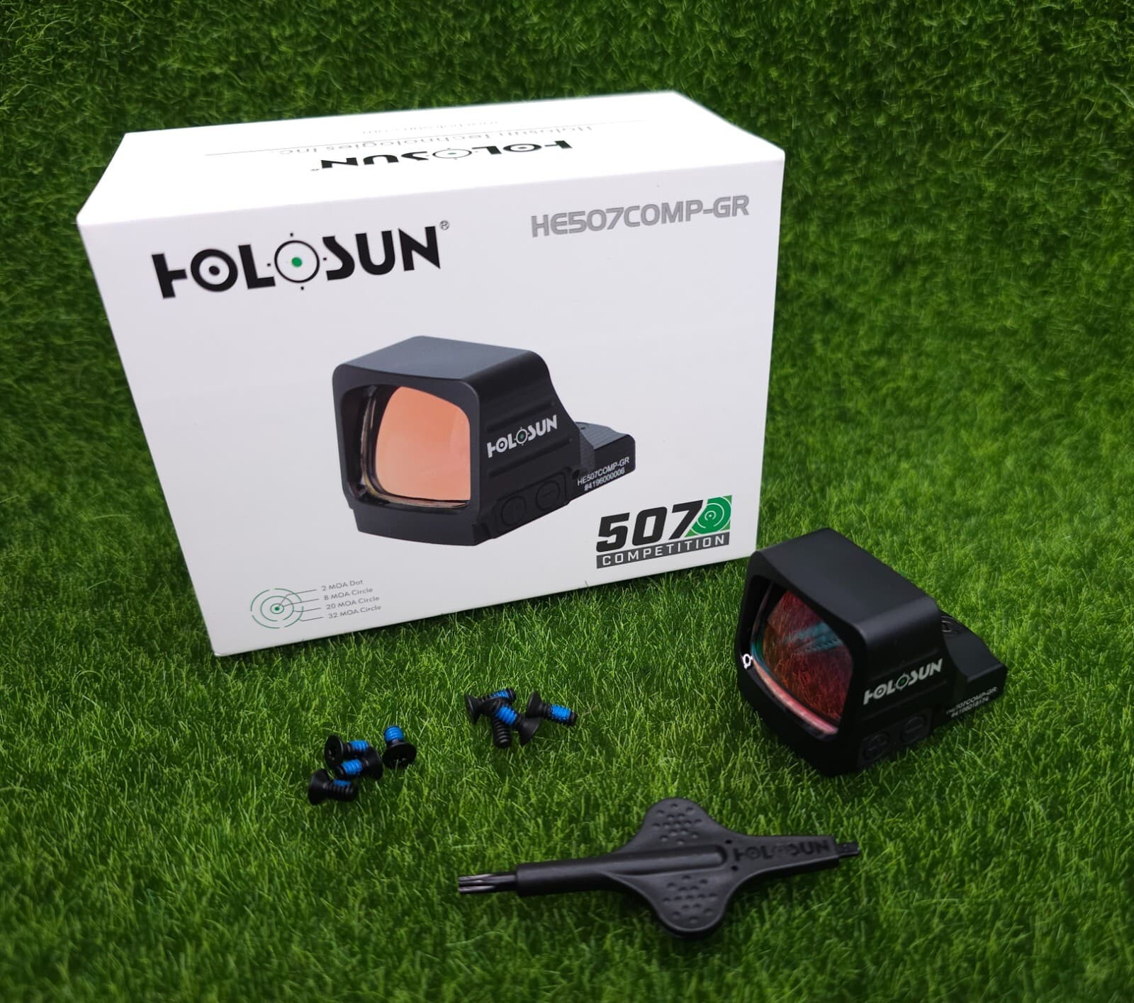Holosun Competition Multi-Reticle Green Reflex Circle Dot Sight - HE507COMP-GR
