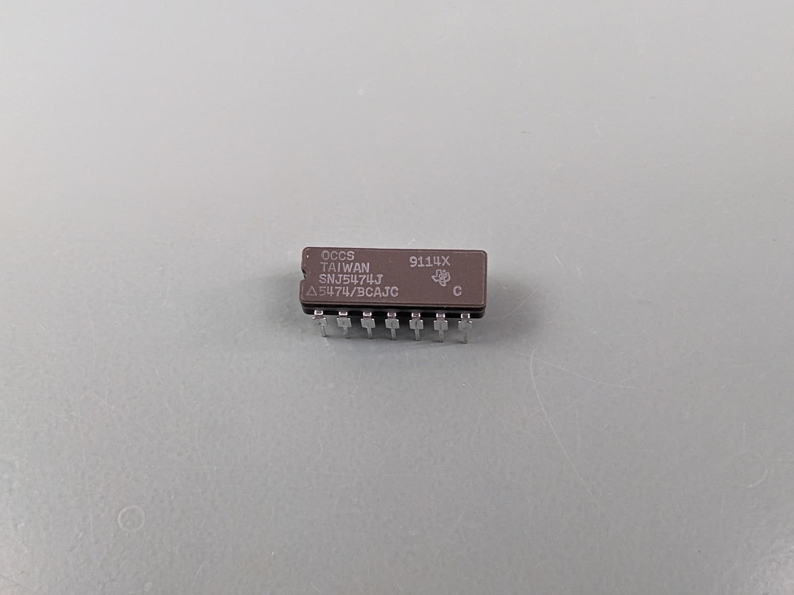 (10) SNJ5474J ICs, Dual D Positive Edge Triggered Flip-Flop (MIL SN7474) TI, NOS