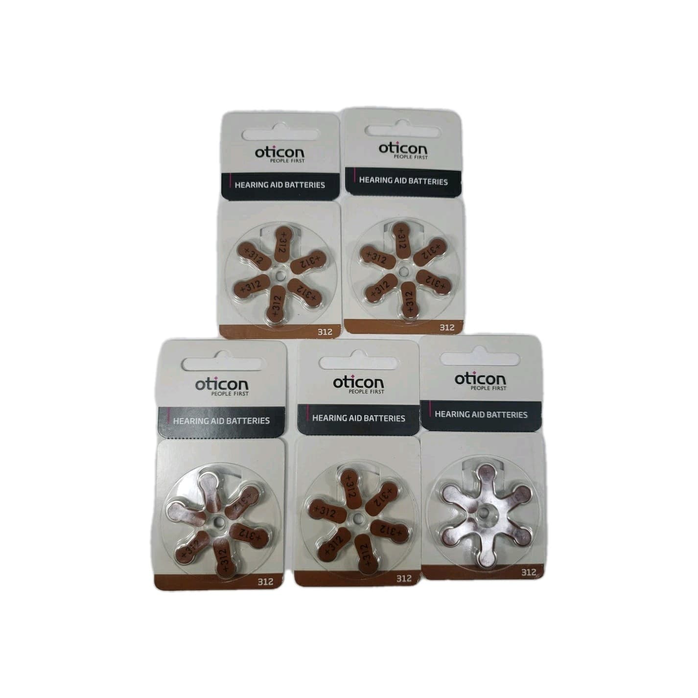 Oticon Hearing Aid Batteries Size 312 Sealed Lot of 30 Expired 01/23 See Photos