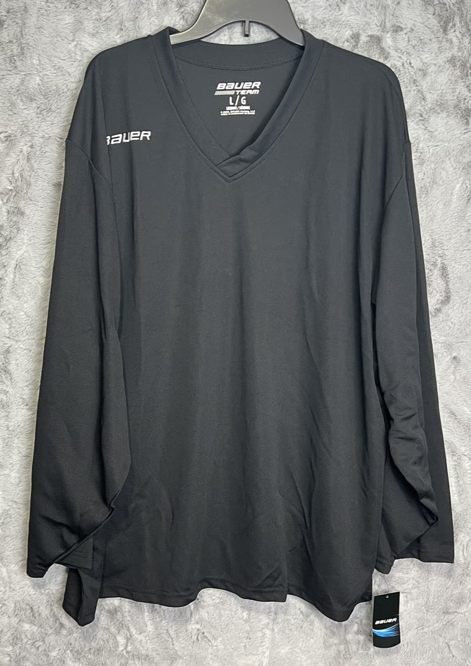 Bauer Flex Practice Hockey Jersey Black Size Large Senior