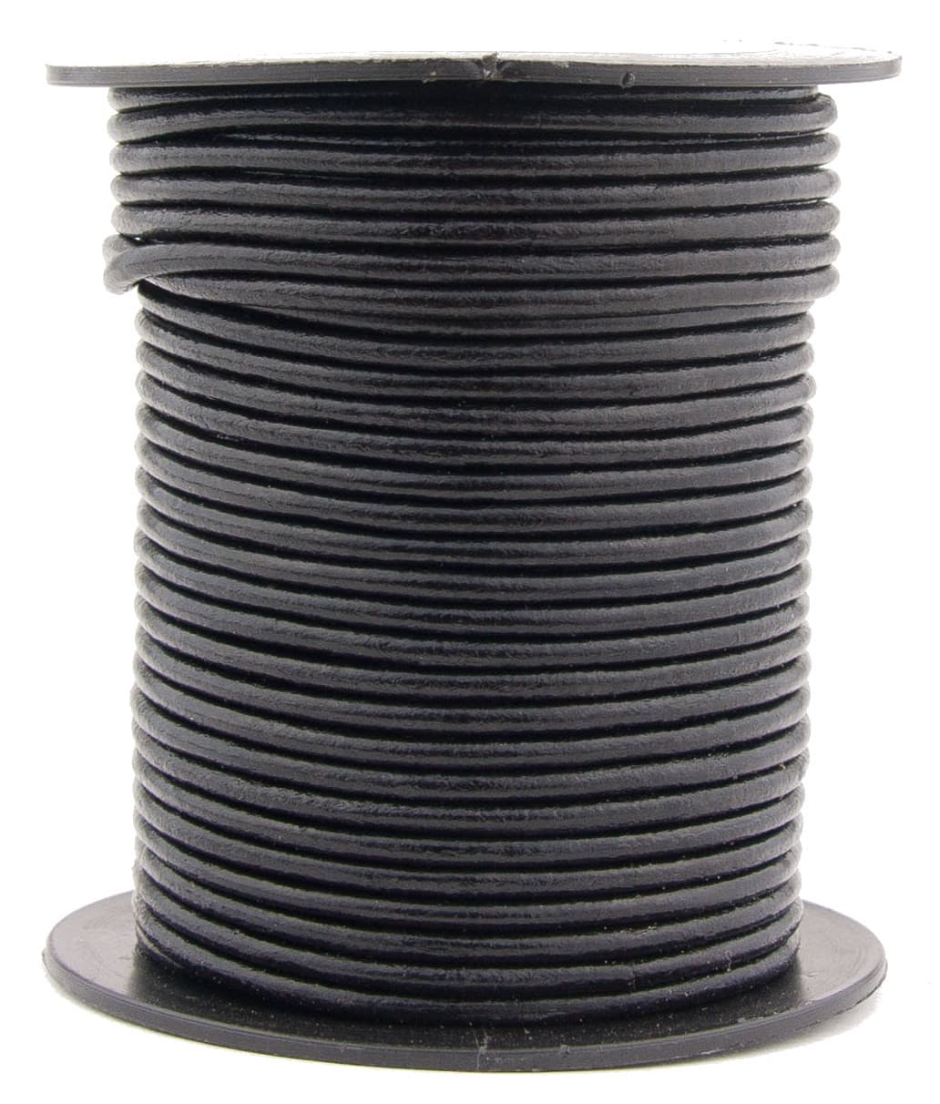 Xsotica® Round Leather Cord 2.0mm 25 meters (27 Yard) Over 65 Colors Available