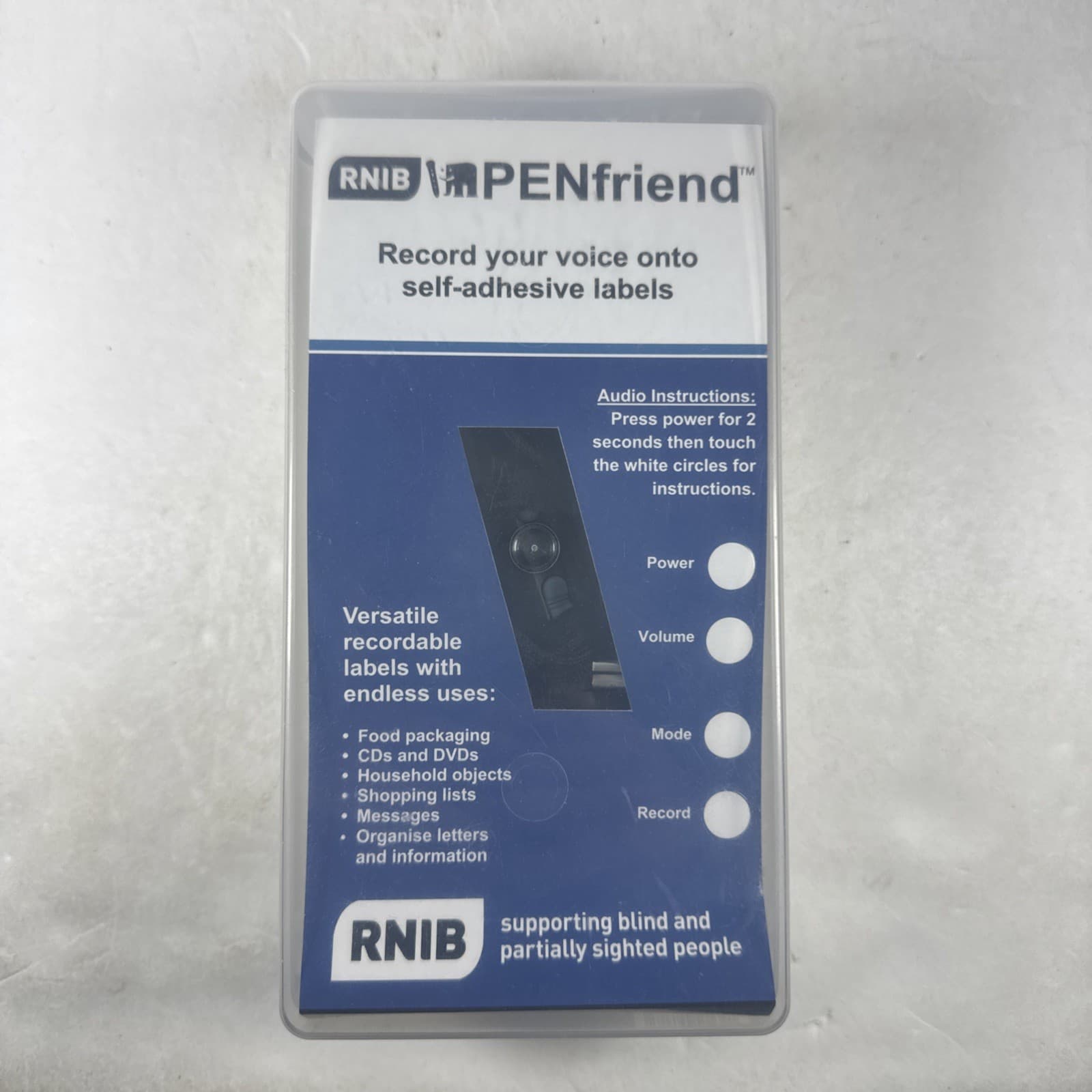 RNIB PenFriend Voice Labeling System Record Voice To Labels Sight Loss Helper