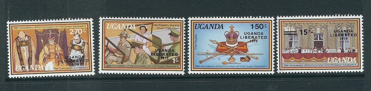 Uganda SC # 245-248 Uganda Libera.ted 1979 . Overprinted . MNH