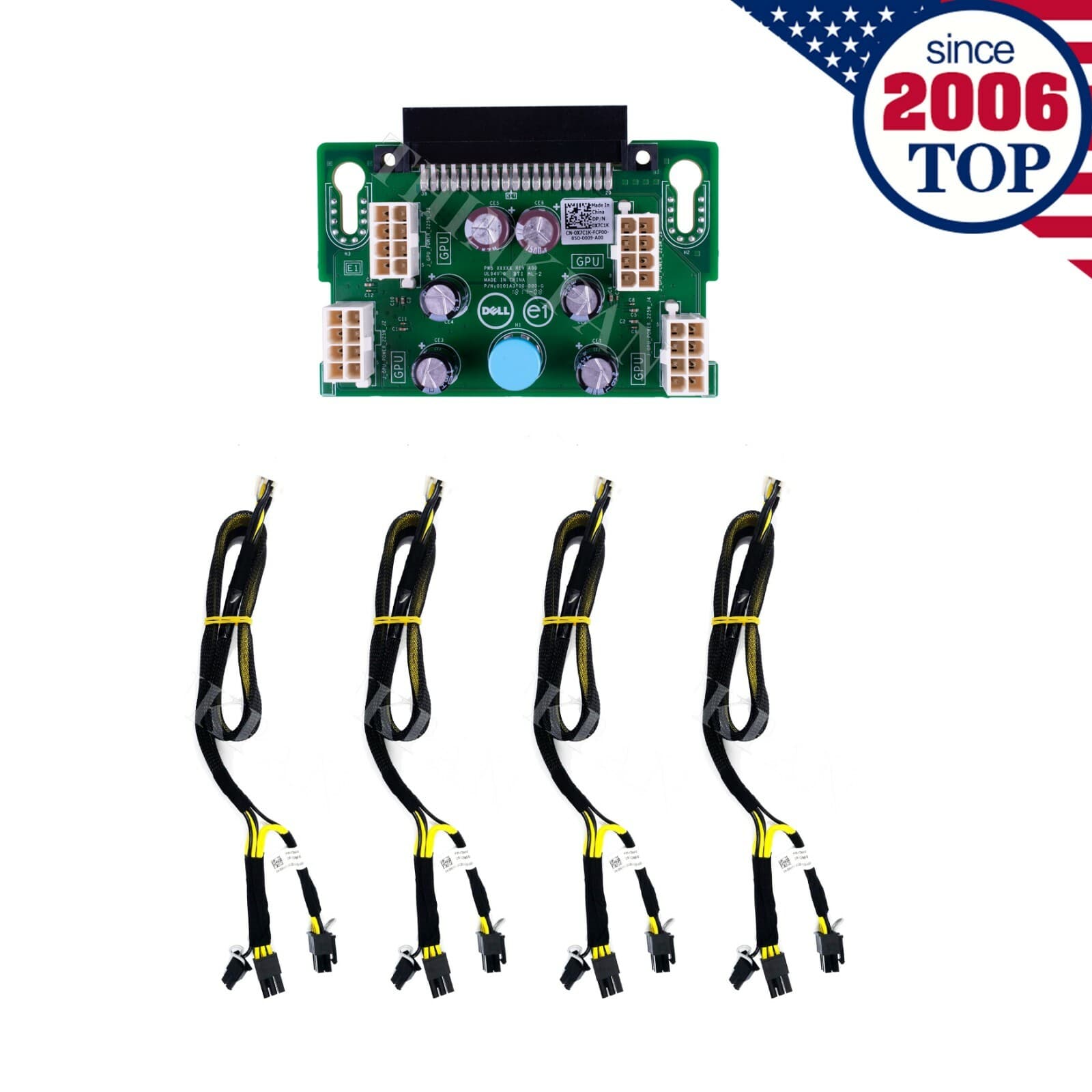 Dell Poweredge T630 T640 GPU Power Supply Expansion Board X7C1K+ 4x Cables DRXPD