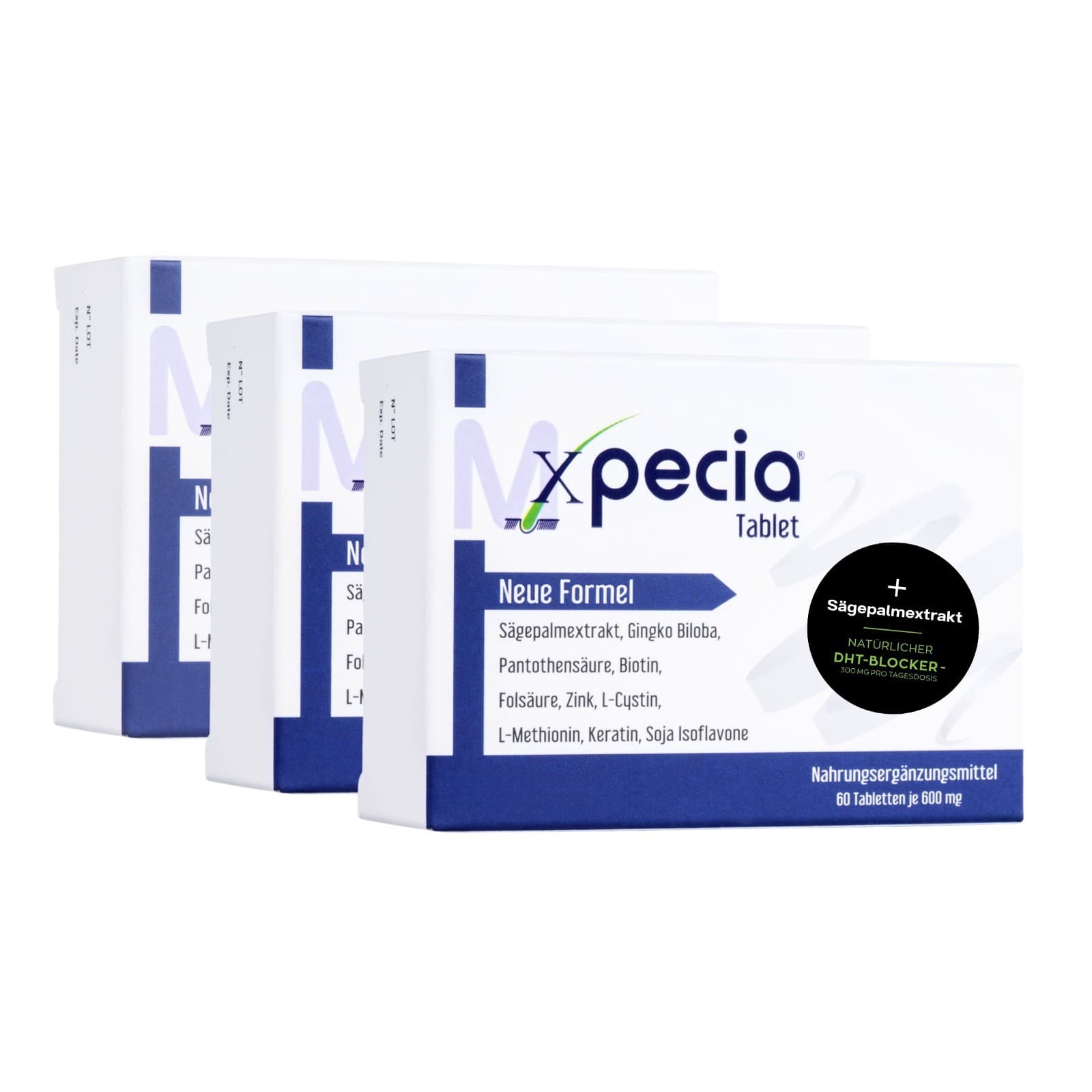 3x60 Tablets=180 Tablets Xpecia DHT Blocker with Biotin and Saw Palmetto Extract