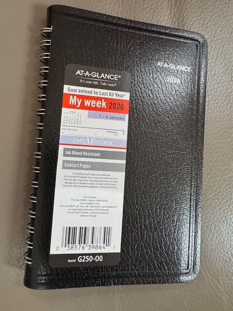 NEW 2026 At-A-Glance DayMinder G250-00 Weekly Appointment Book, 3-1/2 x 6"