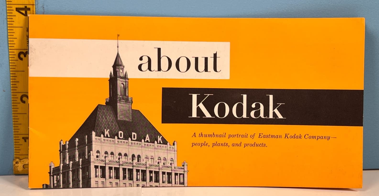 Vintage About Kodak a thumbnail portrait of Eastman kodak Co Pamphlet