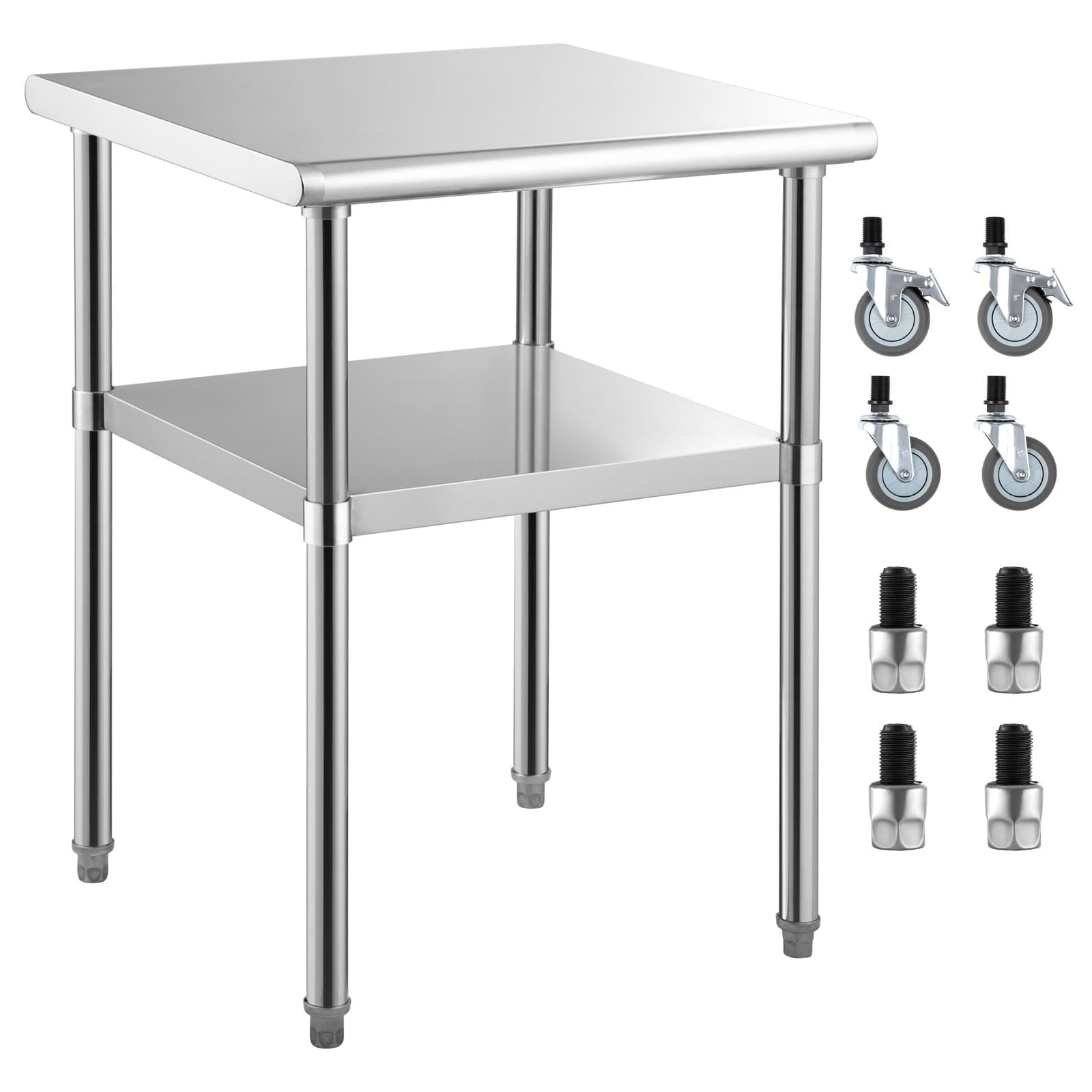 Uimoso 24x24x33.5in Stainless Steel Work Table Commercial Food Prep Table