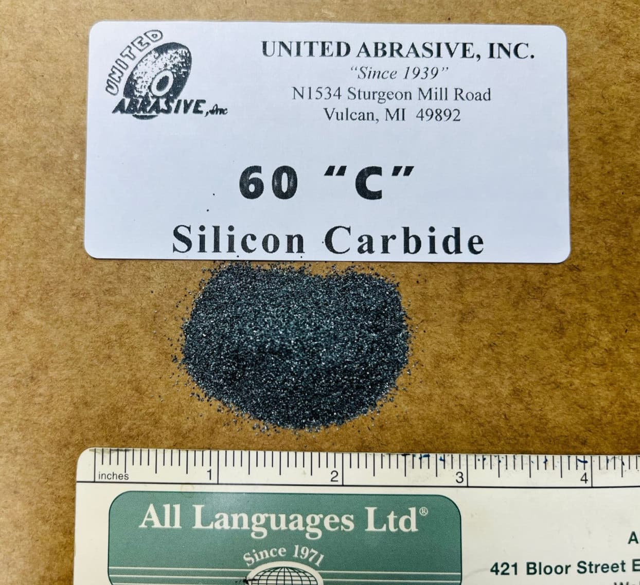 Silicon Carbide: 40 lbs - 60 Grit Medium - Polishing/Tumbling Abrasive Media