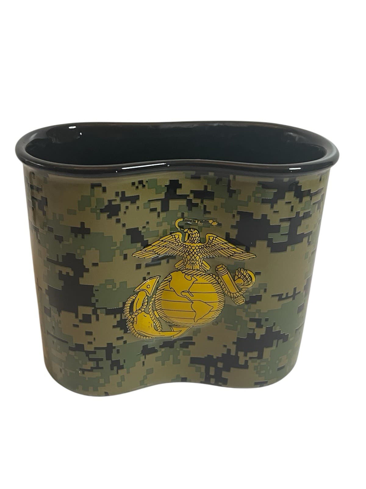 Official USMS Navy Military Marpat Camo Embossed Canteen Ceramic Mug 16 Oz