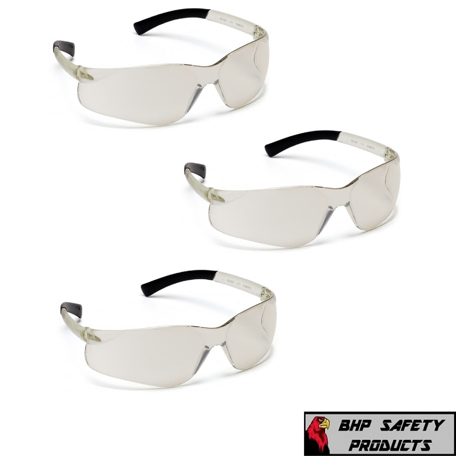 PYRAMEX ZTEK SAFETY GLASSES I/O MIRROR INDOOR/OUTDOOR LENS S2580S (3 PAIR)
