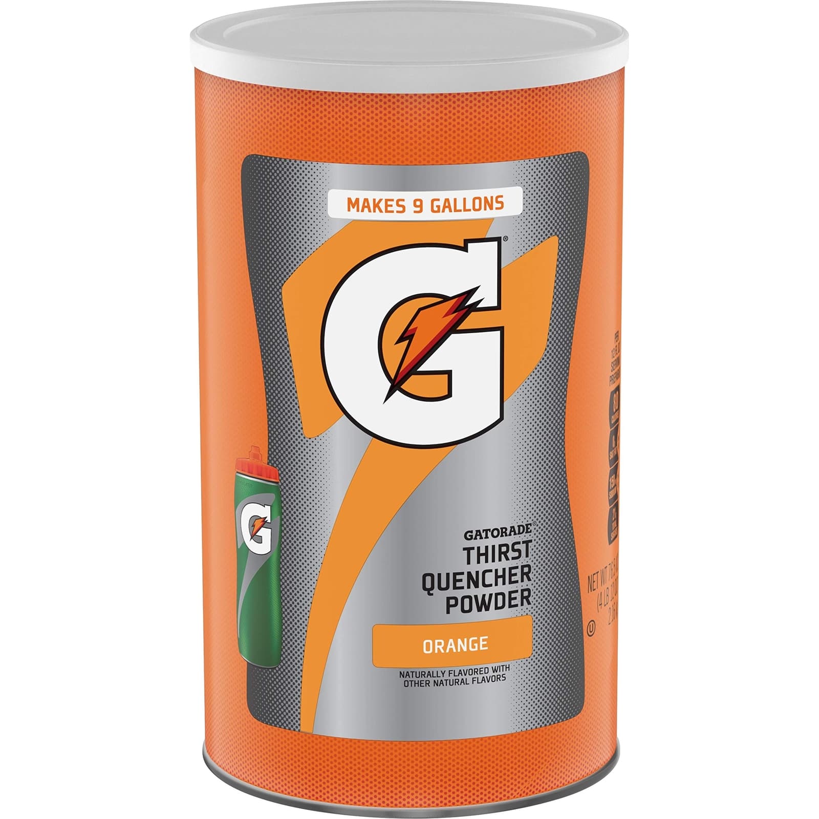 Gatorade Thirst Quencher Powder Orange Water Rehydrate 76.5oz Canister
