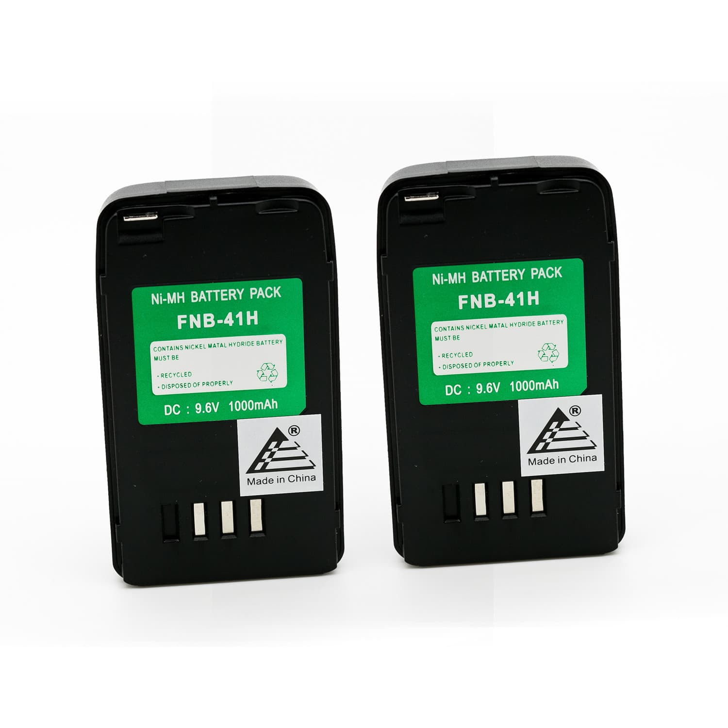 2x 9.6V 1000mAh NiMh battery for Yaesu Vertex FNB-41, FNB-42, FT-40, VXA-100