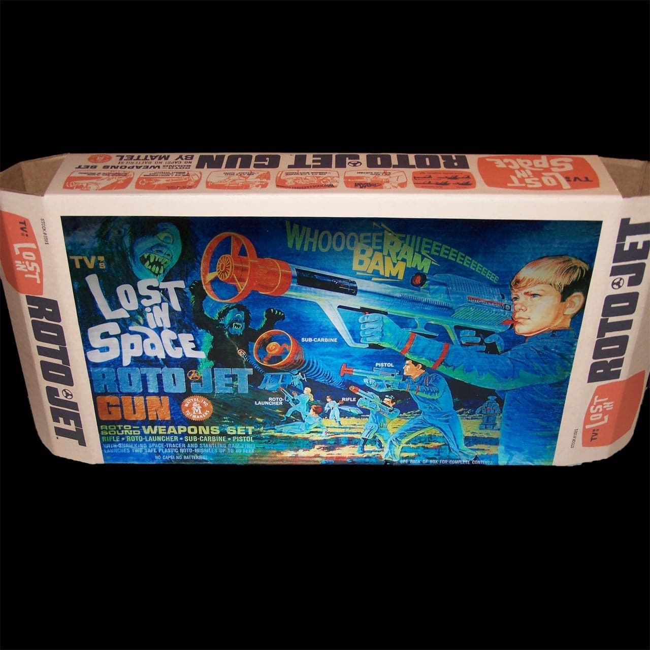 Lost in Space MATTEL ROTOJET GUN BOX REPRODUCTION Complete + inserts instruction