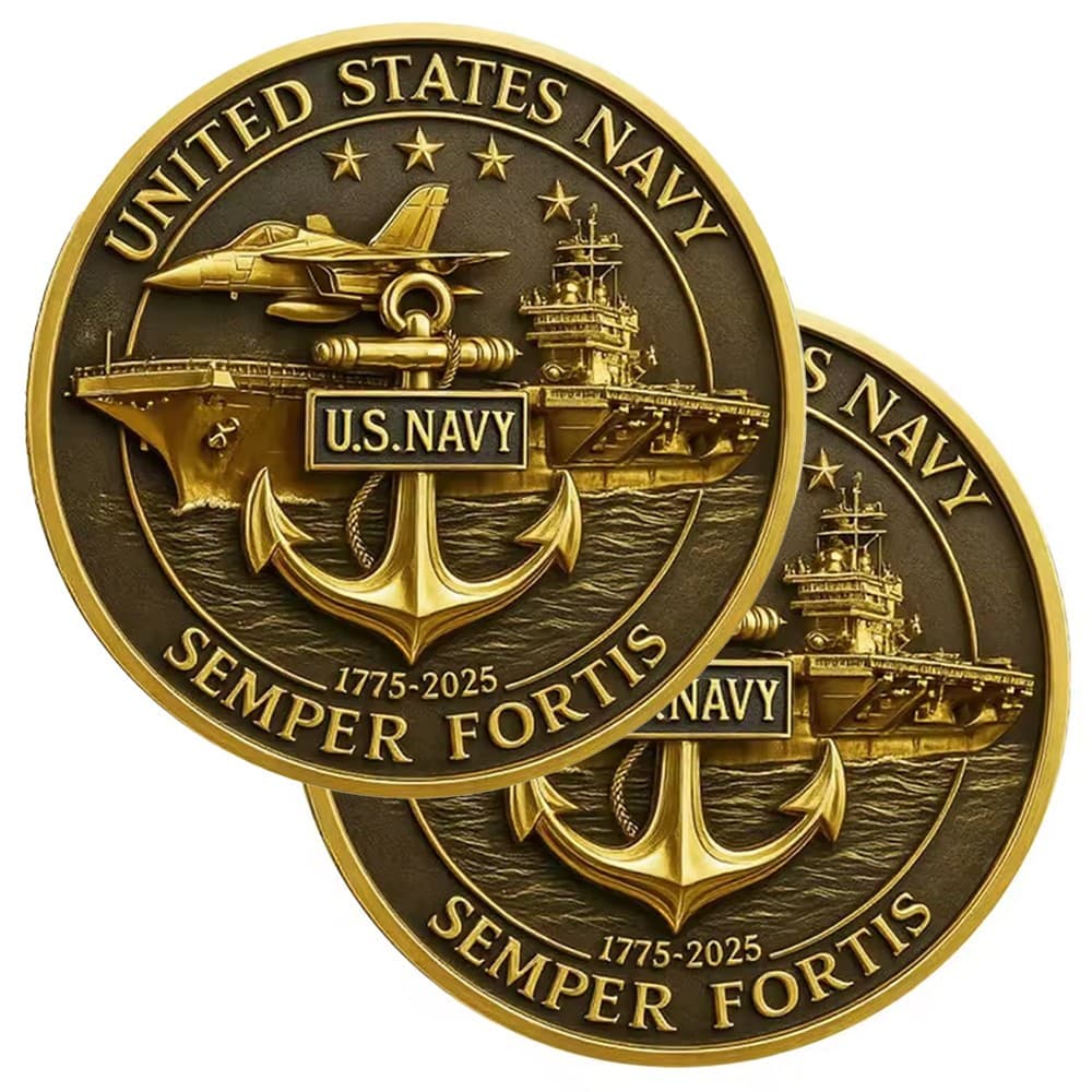 Navy 250 Anniversary Challenge Coin Military Collectable Armed Forces D 1-pc