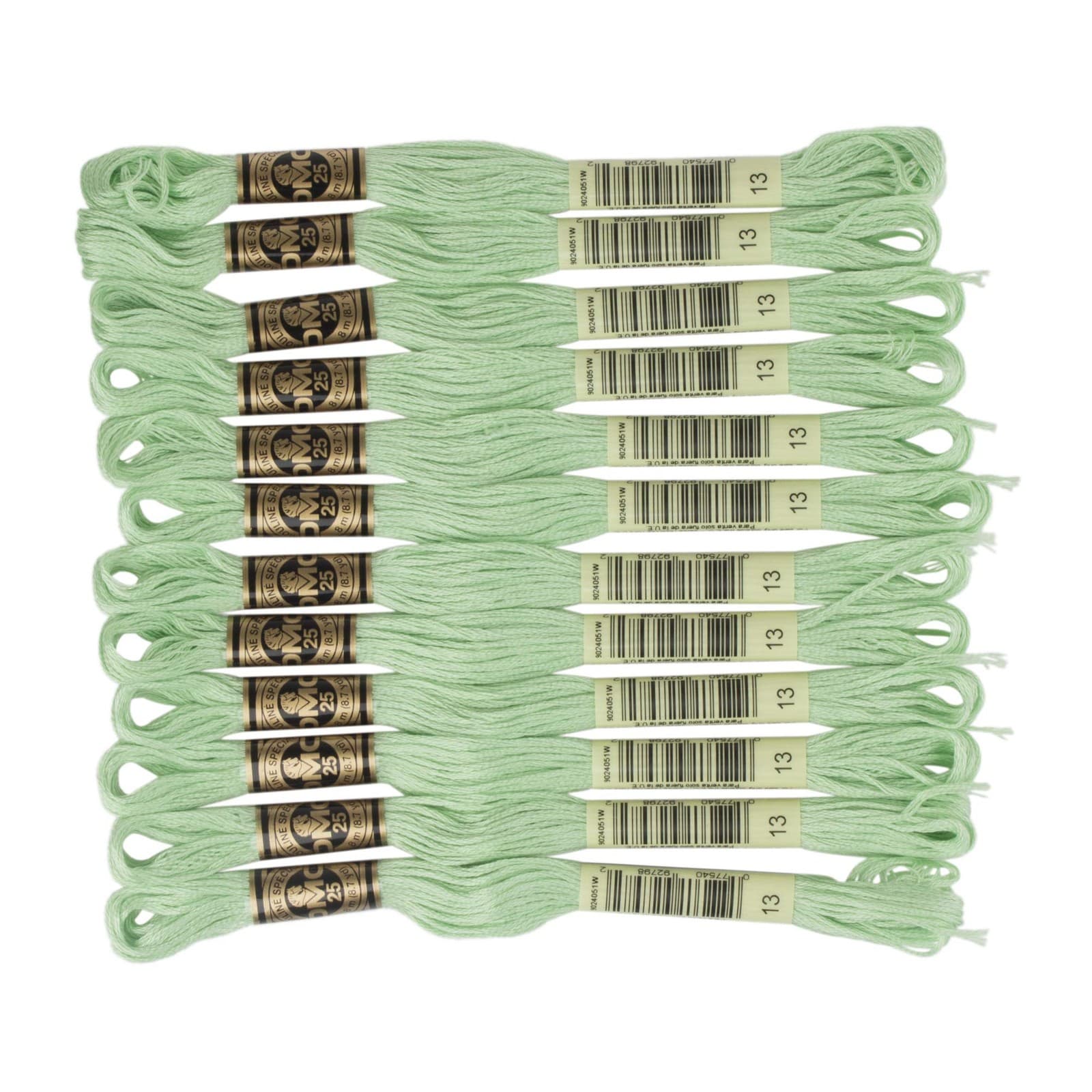DMC DMC25B #25 Thread Embroidery Thread 12 Bundles #13 Green