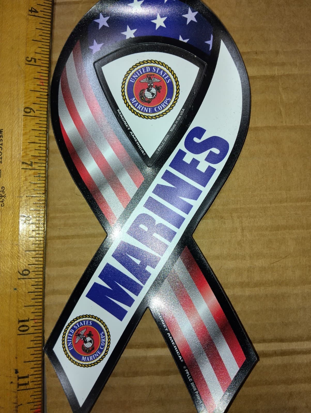 Classic Marines Ribbon Magnet - Free Shipping