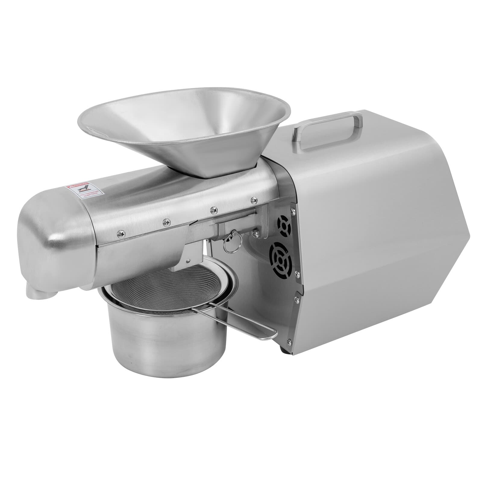 Cold and Hot Oil Press Machine Seed Oil Extractor Stainless Steel 1800W 60 RPM