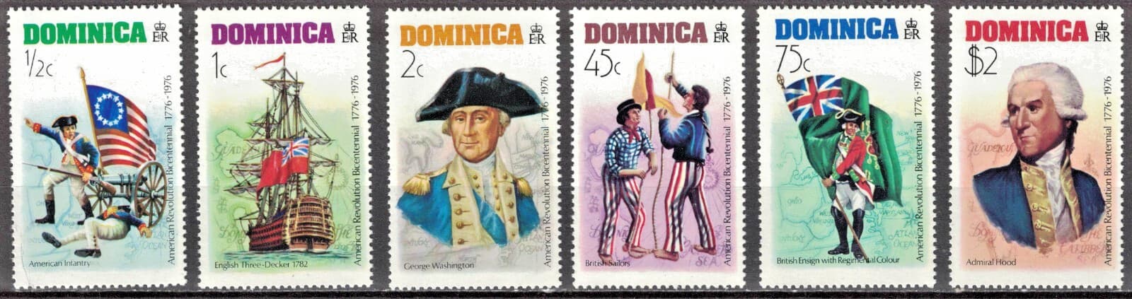 DOMINICA:1976 SC#472-77 MNH American Bicentennial AP2420