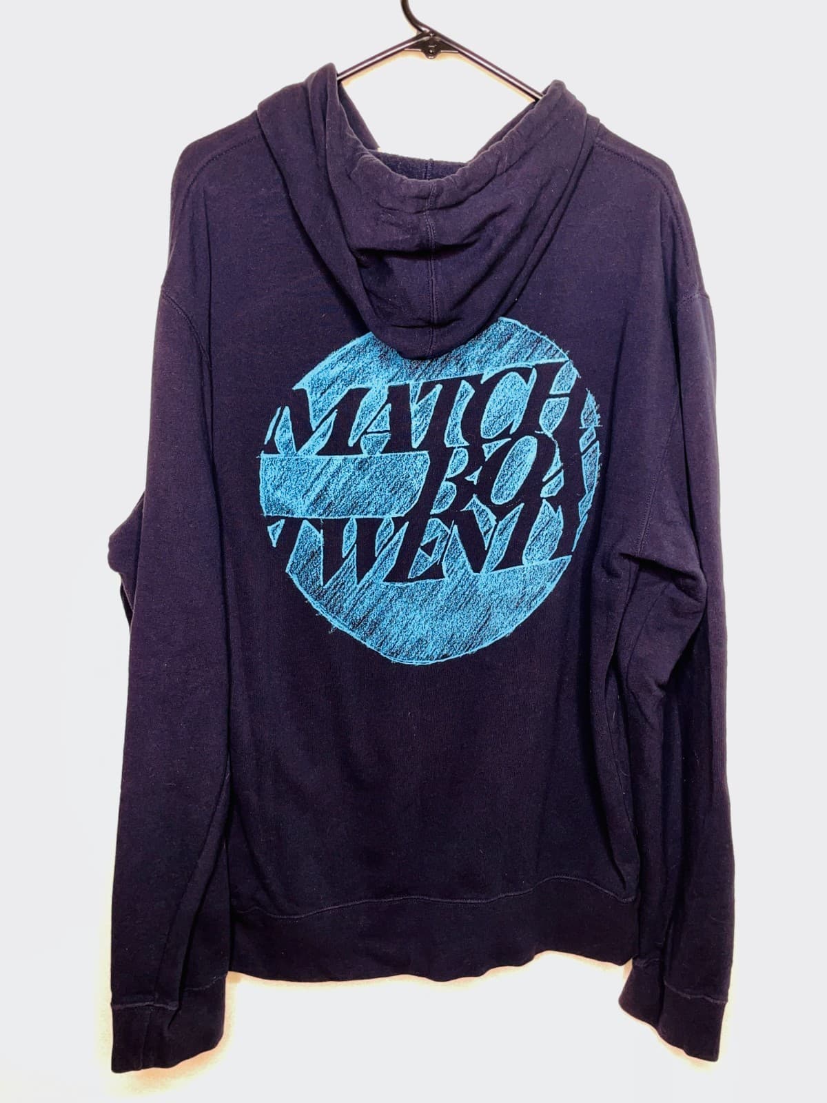 Matchbox Twenty Black Zip Up Jacket Women's Hooded Blue Logo Rob Thomas 2X