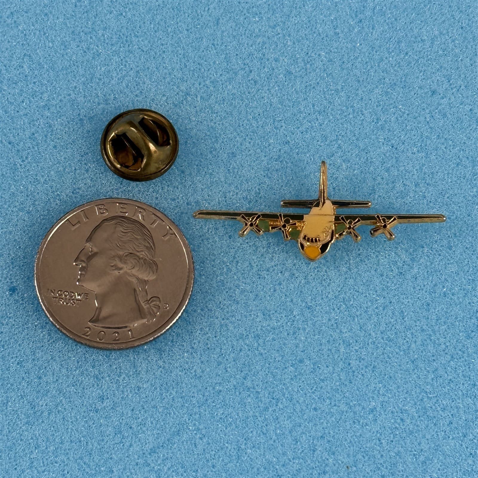 USN Navy Blue Angels C-130 Super Hercules Fat Albert Plane Pin Pinback #59562