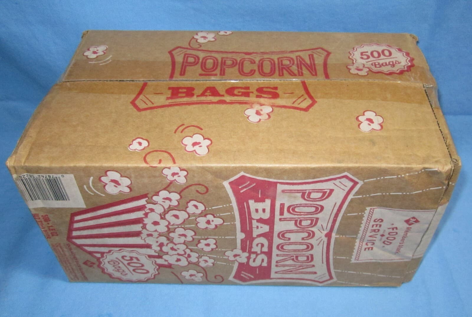 a Box of 500 Popcorn Bags, 1.5oz Bags