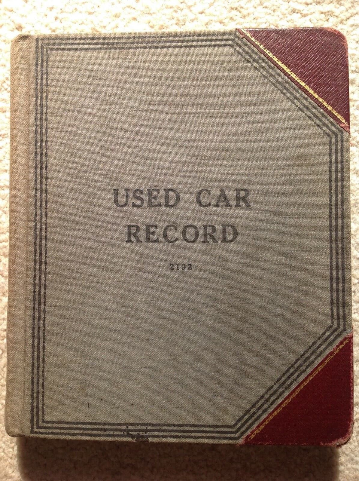 Used Car Record Ledger 1930-39 cars Ford Chevy etc Medford MA Massachusetts AACA